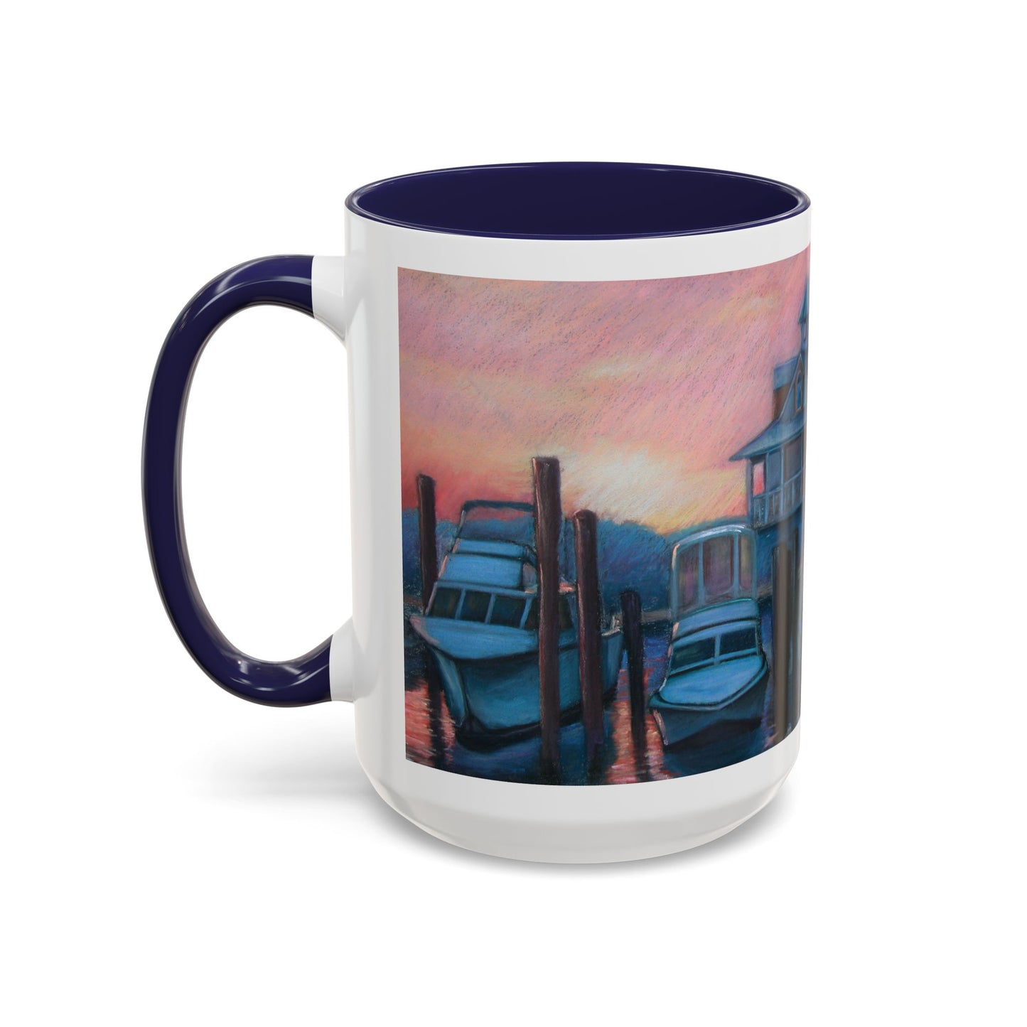 The Mooring Mug – Psalm 107:29 Scripture | Original Pastel Artwork by P. French Barber | Faith-Based Ceramic Cup
