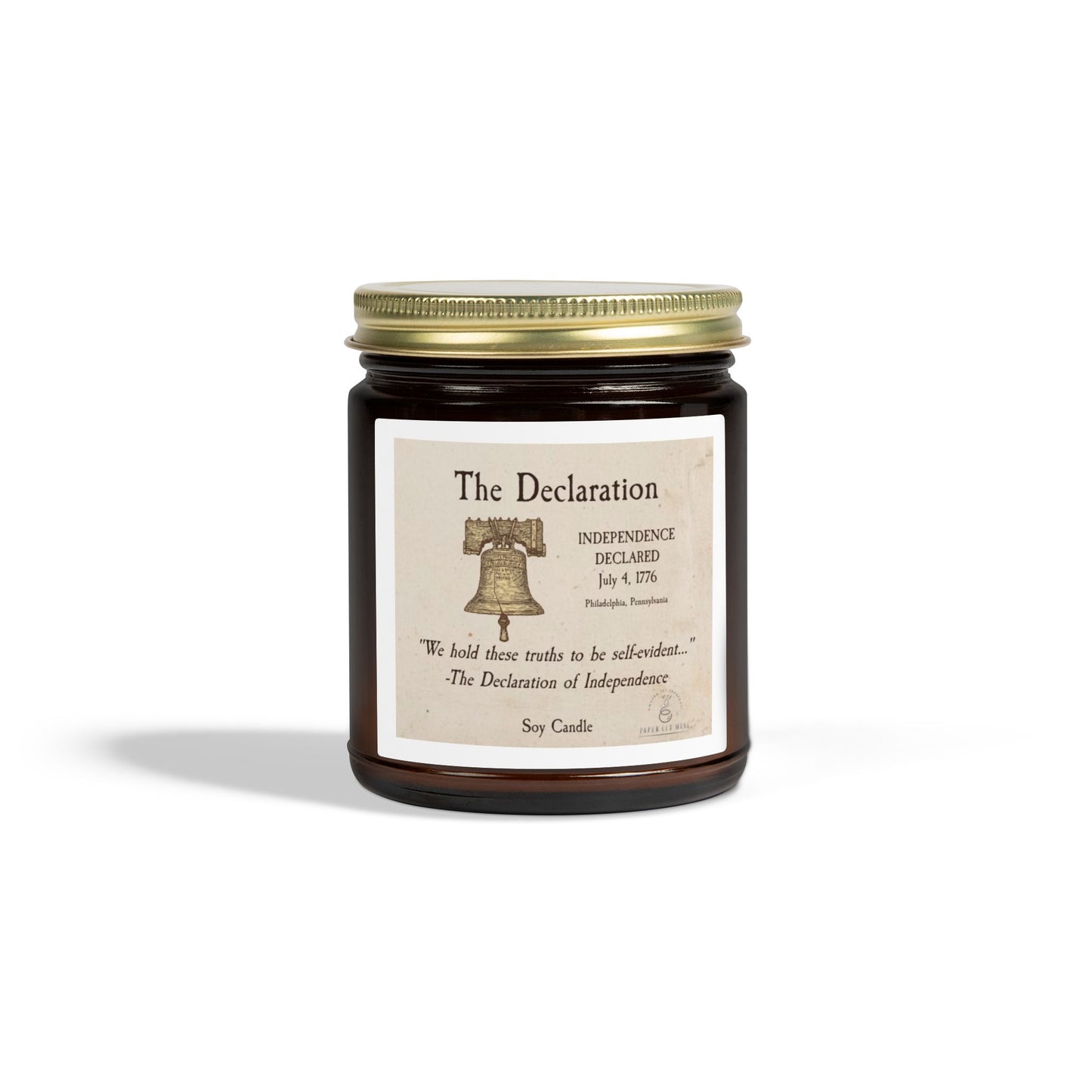 The Declaration – Independence Day Soy Candle  America 250 Collection  Paper Cut Muse