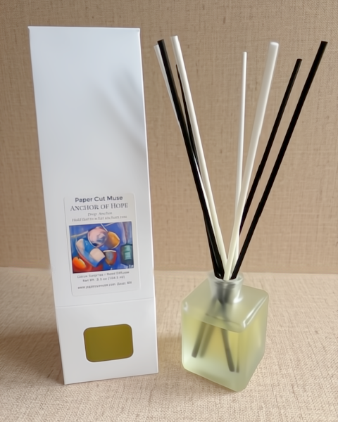 Anchor of Hope Reed Diffuser - Citrus Surprise Scent. 3.5 ounces Gift Boxed