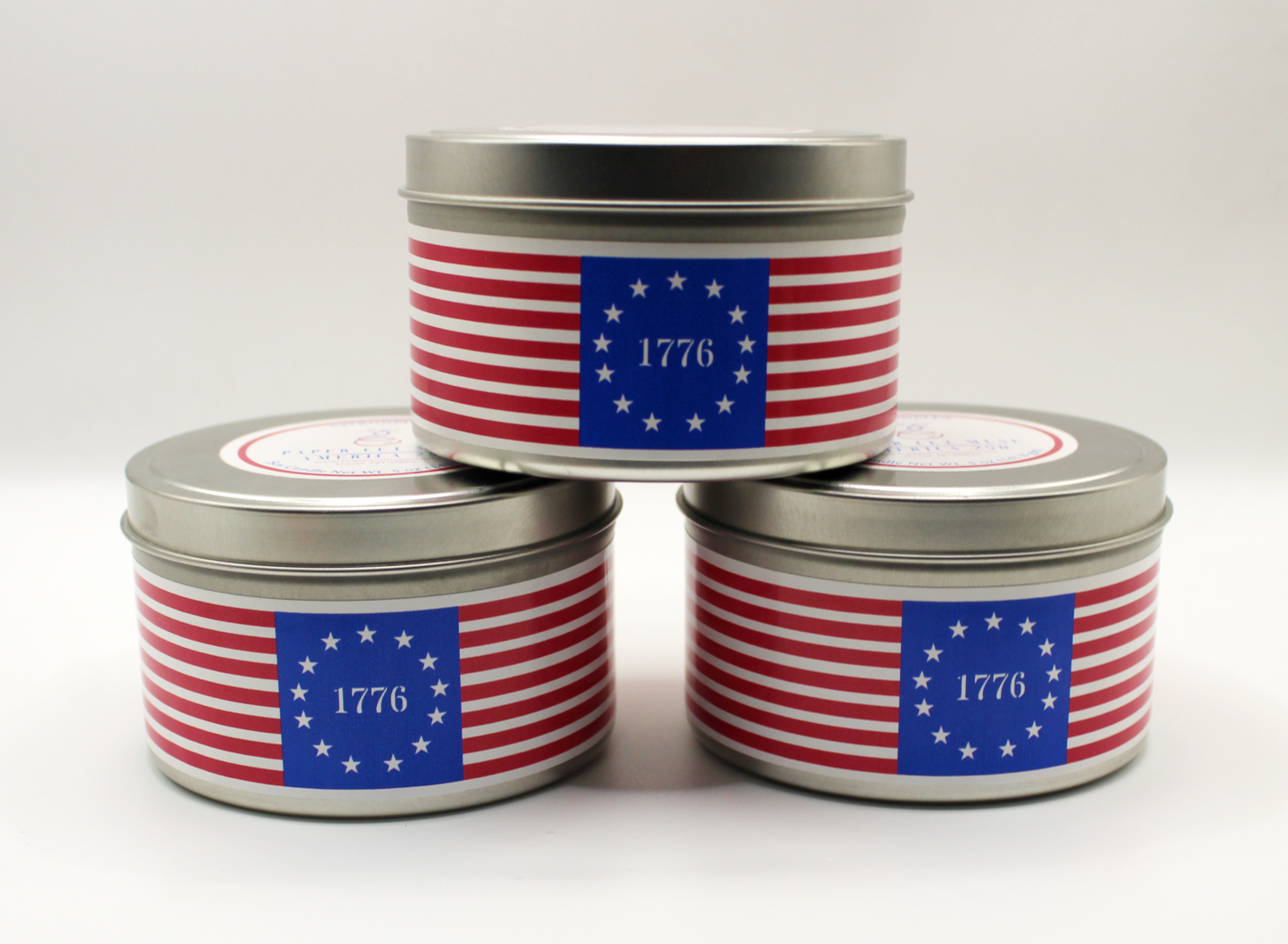 Citronella Soy Candle – America 250  8 oz Silver Tin  Outdoor Patriotic Candle for Picnics, Camping & Celebrations  Hand‑Poured USA