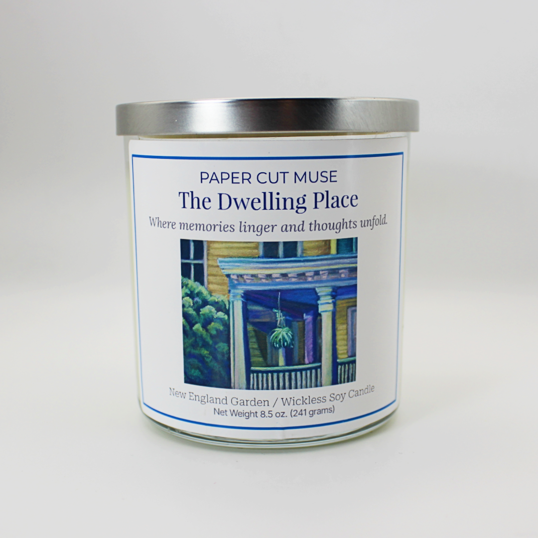 Wickless New England Garden Soy Candle – The Dwelling Place Collection  8.5 oz  Strong Floral Scent Throw  USA Made