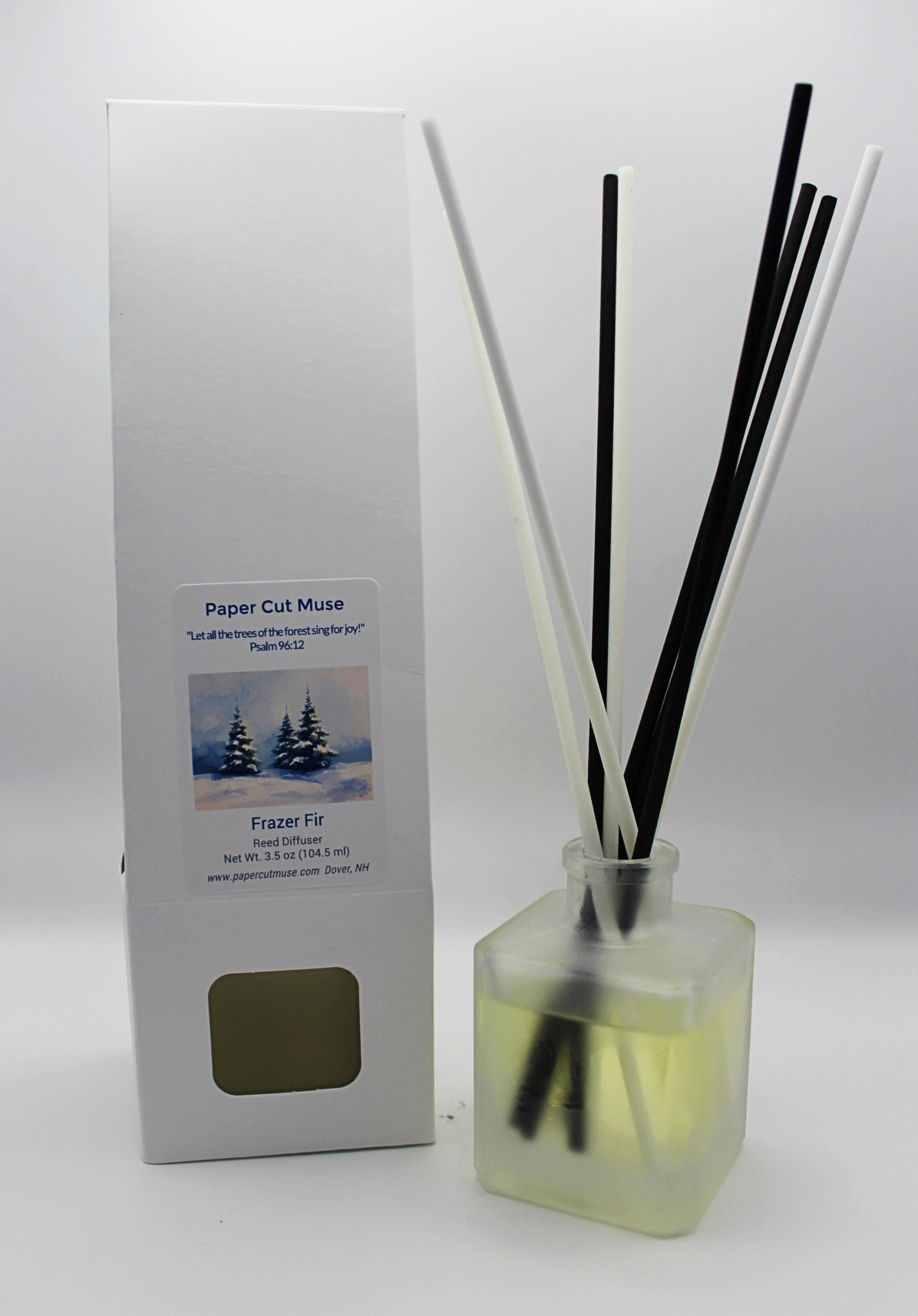 Frazer Fir Reed Diffuser – Seasonal Limited Release  3.5 oz  Fresh Fir & Forest Air Scent  Gift Boxed  USA Made