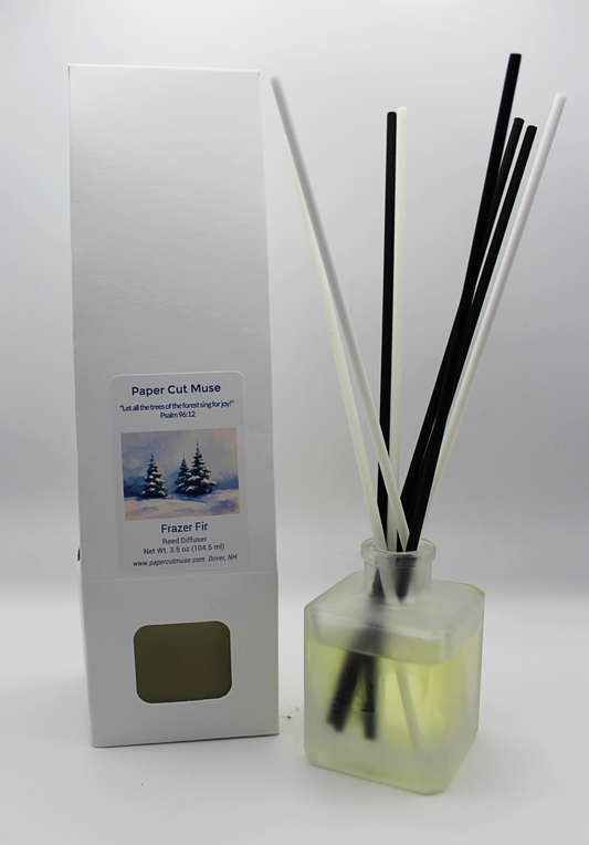 Frazer Fir Reed Diffuser – Seasonal Limited Release  3.5 oz  Fresh Fir & Forest Air Scent  Gift Boxed  USA Made