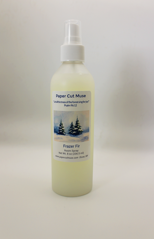 Frazer Fir Room & Linen Spray – Winter Limited Release  8 oz  Fresh Fir & Forest Air Scent  USA Made