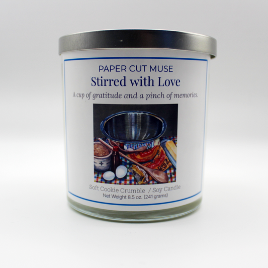 Stirred with Love Collection - Soft Cookie Crumble Soy Candle – 8.5 oz USA Made
