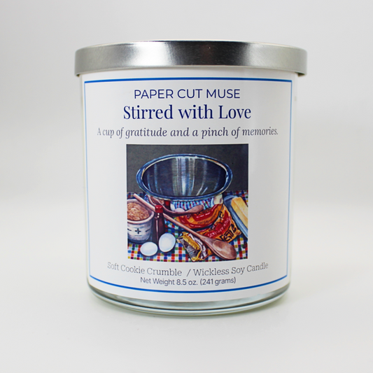 Wickless Soft Cookie Crumble Soy Candle – Stirred with Love Collection  8.5 oz  USA Made
